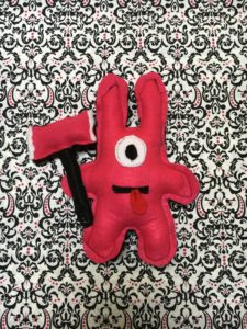 pink felt monster