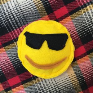DIY felt craft sunglass emoji