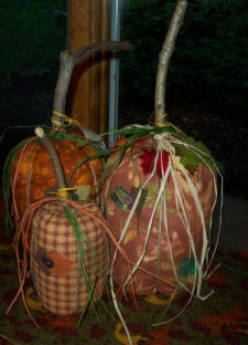 Handmade country pumpkin easy to sew autumn craft