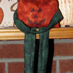 diy shelf sitter fabric pumpkin doll