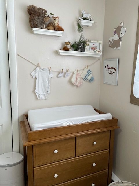 changing table in nursery
