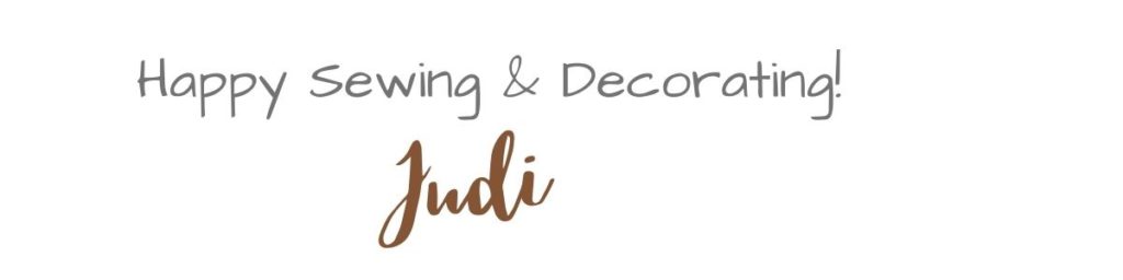 Happy Sewing and Decorating from Judi