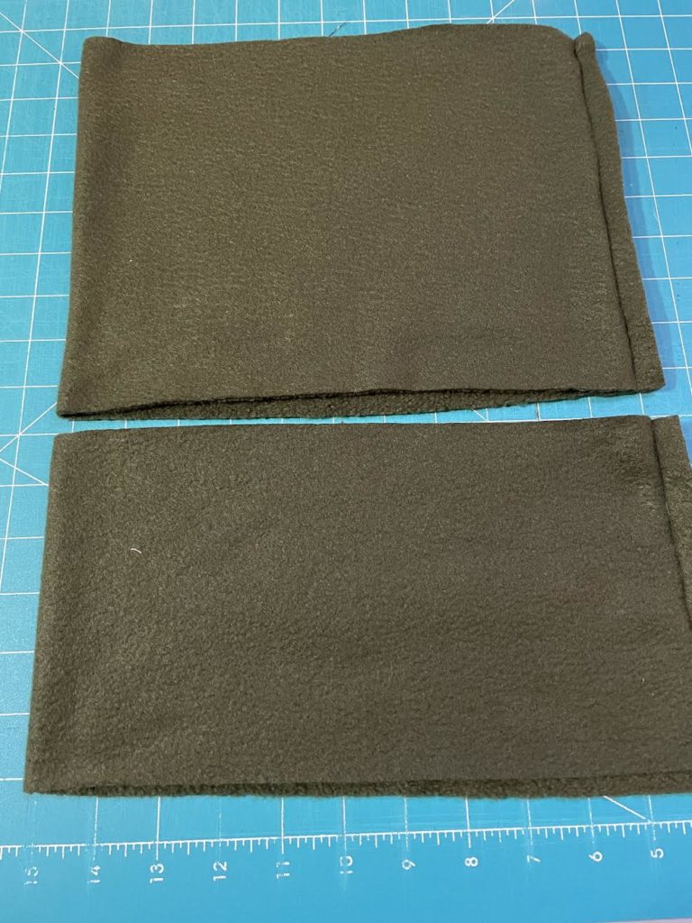 sewing side seams of beanie