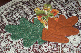 autumn leaves made from fabric