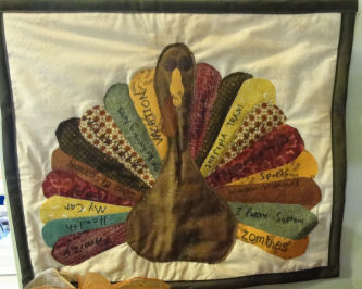 Turkey quilt made from fabric
