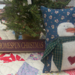 snowman added to pillow all made from fabric