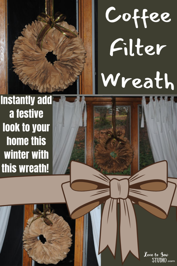 made from a bunch of coffee filters a wreath