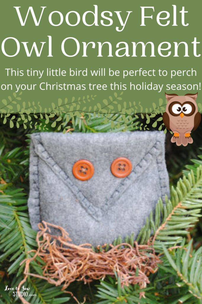 made from felt an owl for your Christmas tree
