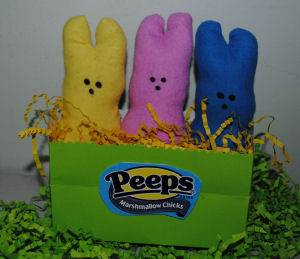 colorful peeps made from fabric