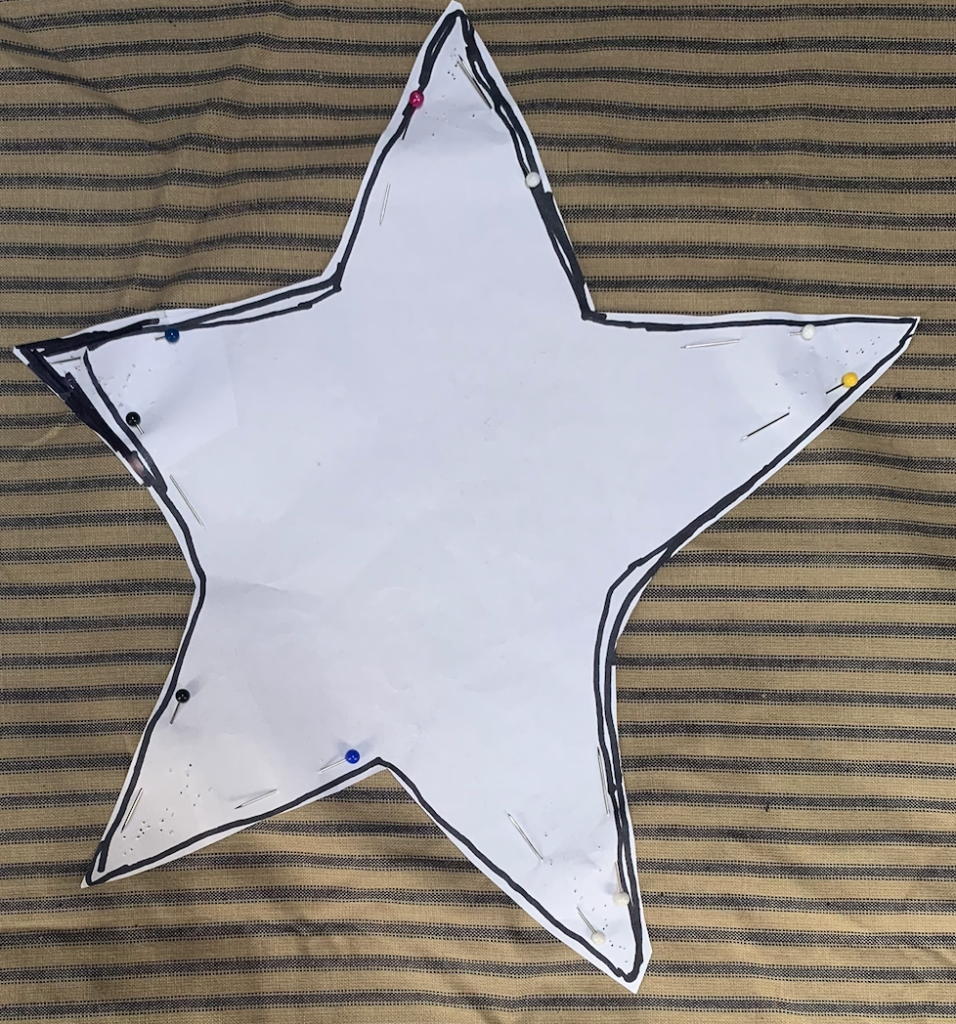 country fabric made into a star
