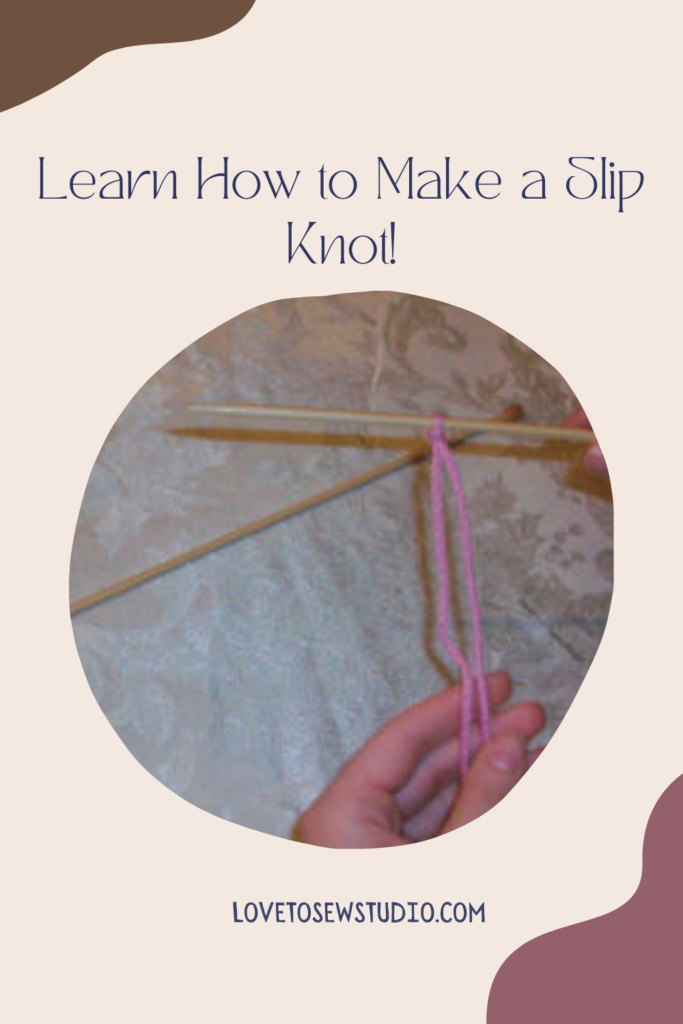 learn how to make a slip knot for knitting