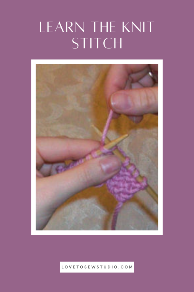 Learn how to knit the knit stitch