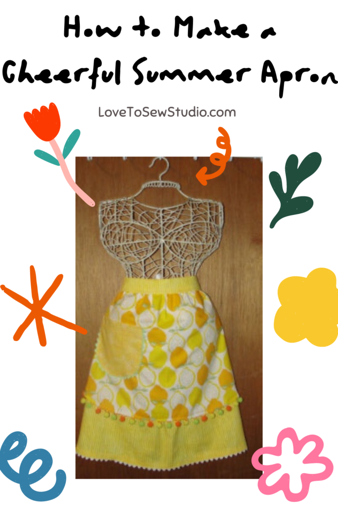 bright colorful sunshine apron 