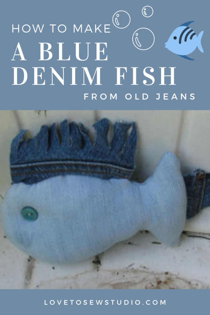 turn jeans into a blue denim fish