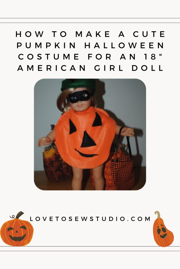 pumpkin american girl doll costume made from felt