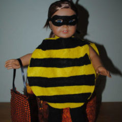 bumble bee american girl doll costume made from felt