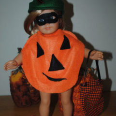pumpkin american girl doll costume made from felt