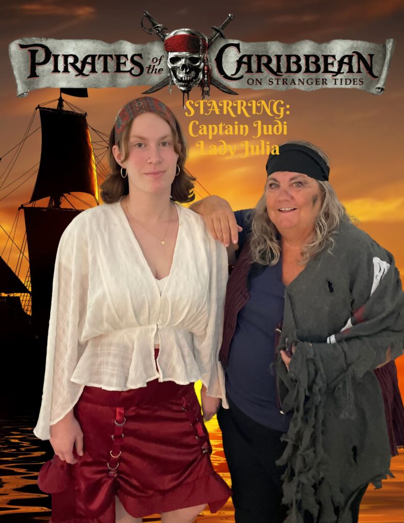 Dressed up as Pirates of the Caribbean