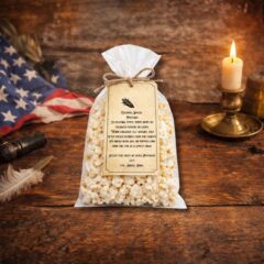 colonial party popcorn tag